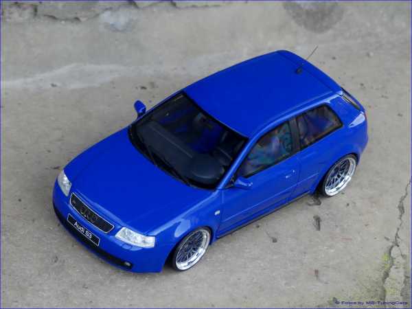 1:18 Audi S3 Typ 8L Facelift 2001-2003 NARGOBLAU + BBS LM = OVP